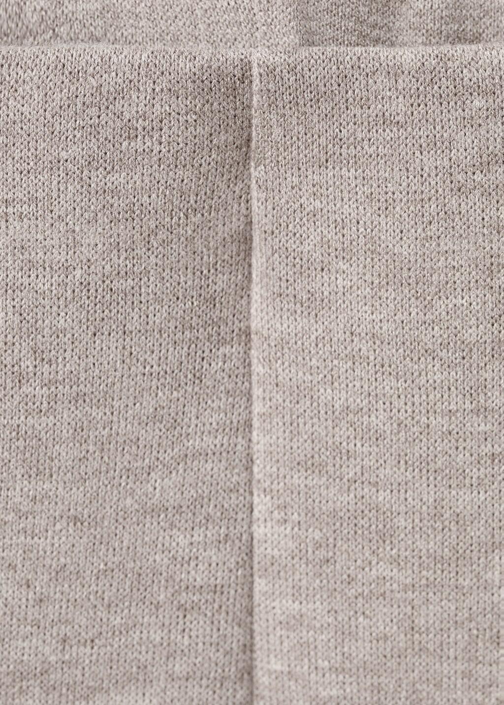 Beige Straight-Fit Trousers With Elastic Waist, Medium Brown, large image number 1