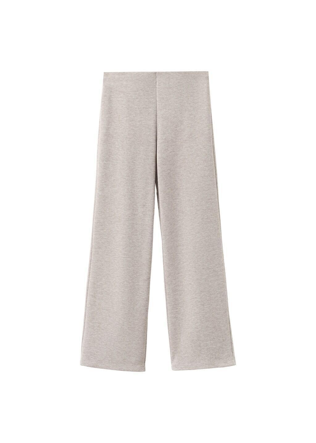 Beige Straight-Fit Trousers With Elastic Waist, Medium Brown, large image number 7