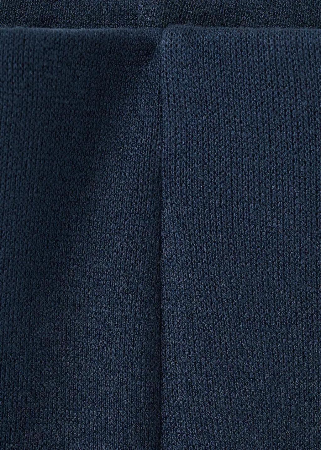 Navy Straight-Fit Trousers With Elastic Waist, 0201_56, large image number 1