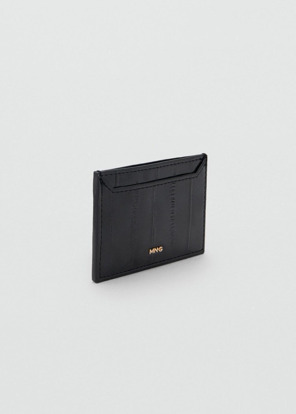 Black Texture Card Holder, Black, medium