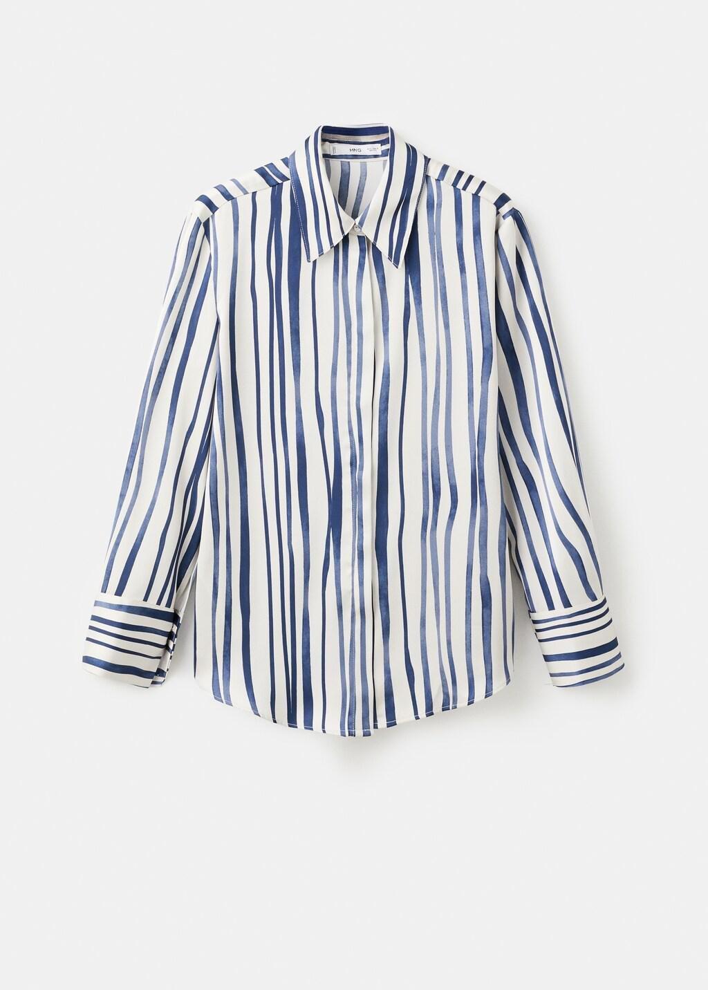 Navy Flowy Printed Shirt, Navy, large image number 8