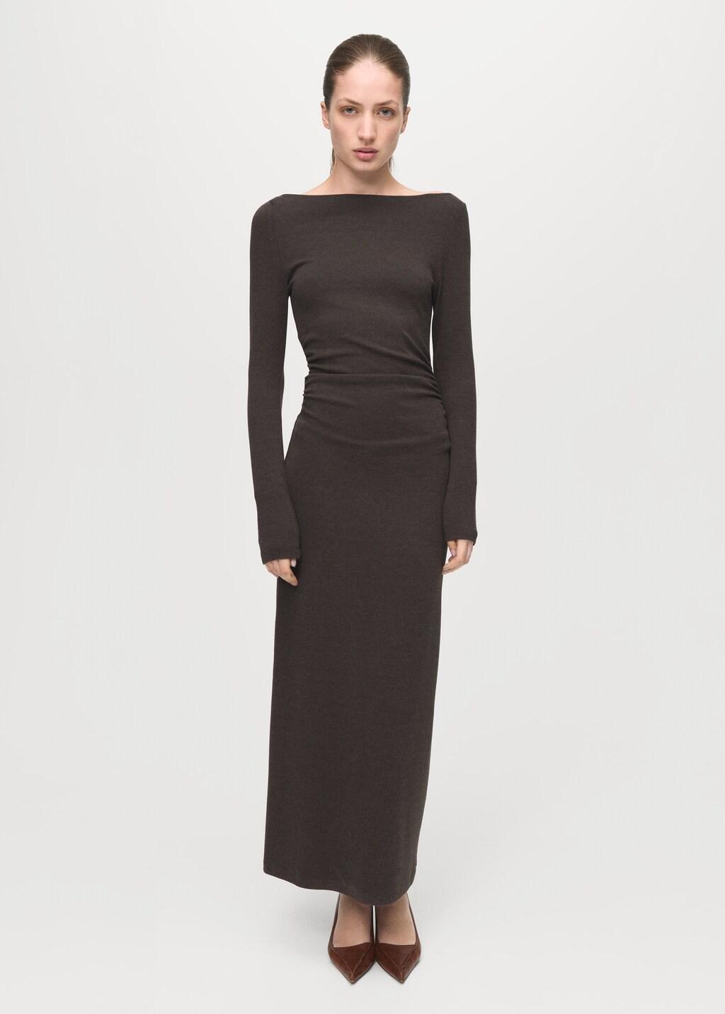 Mango Brown Fitted Sweater Dress | Azadea Lebanon
