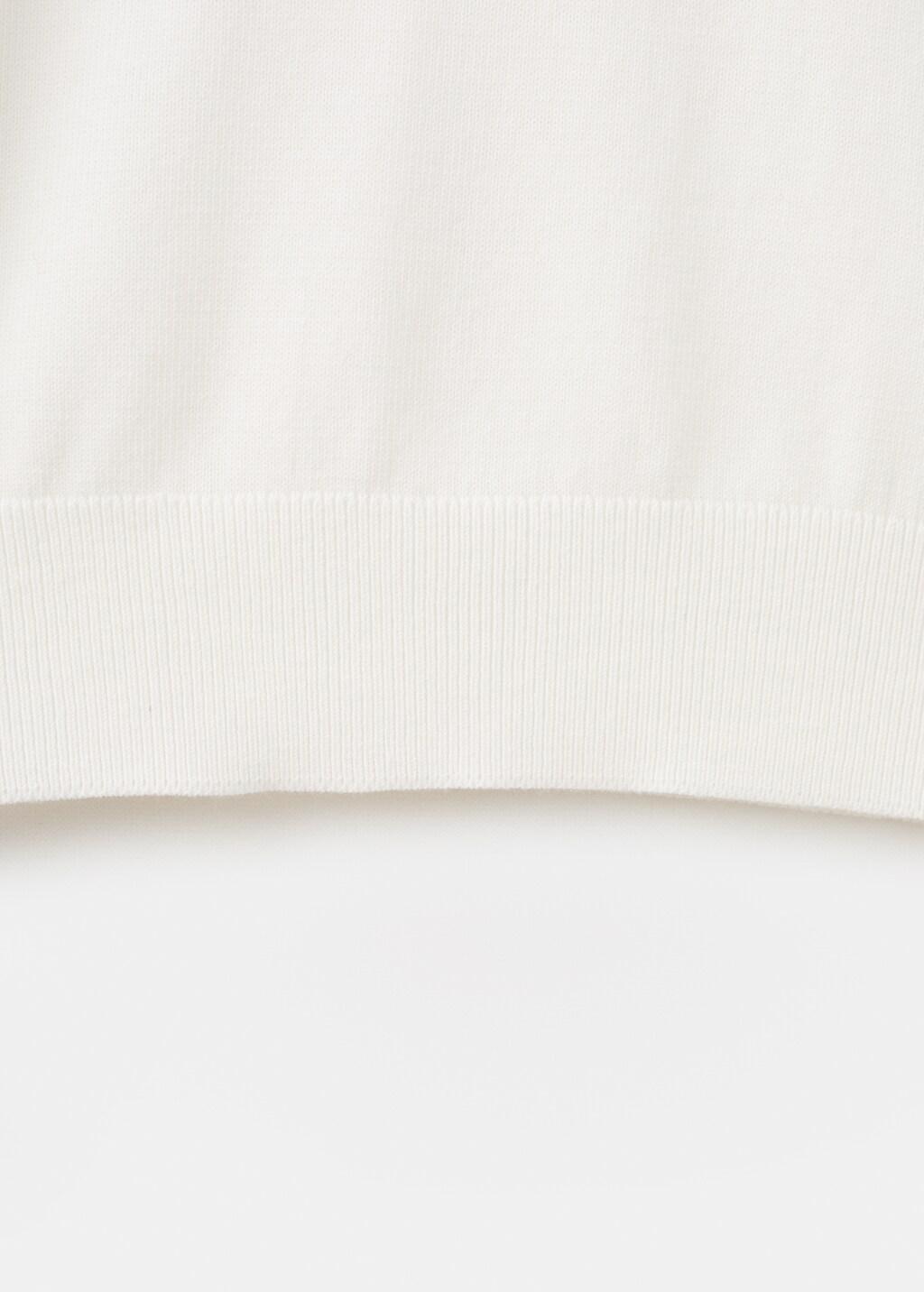 White Fine Jersey 100% Cotton T-Shirt, Natural White, large image number 5