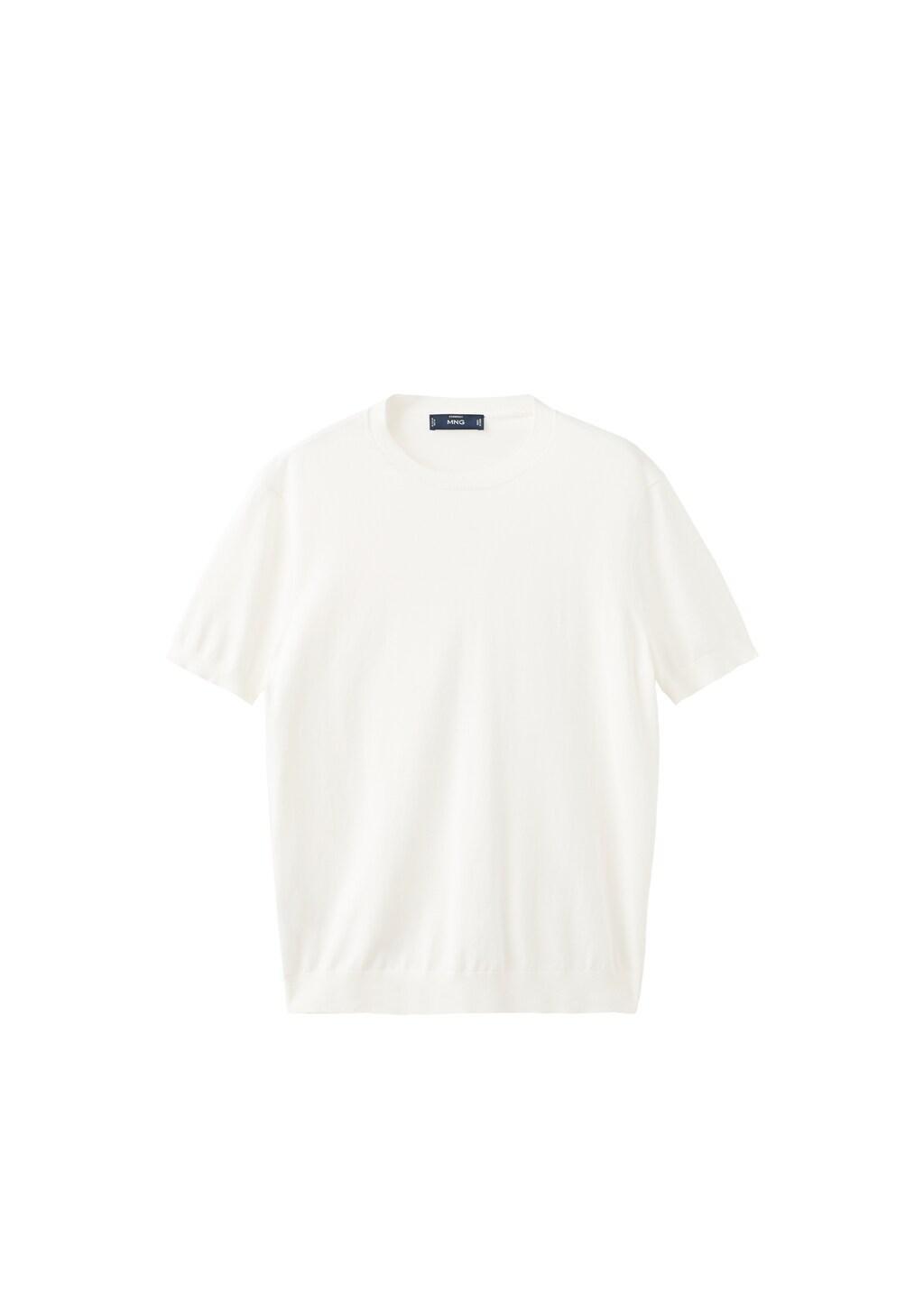 White Fine Jersey 100% Cotton T-Shirt, Natural White, large image number 6