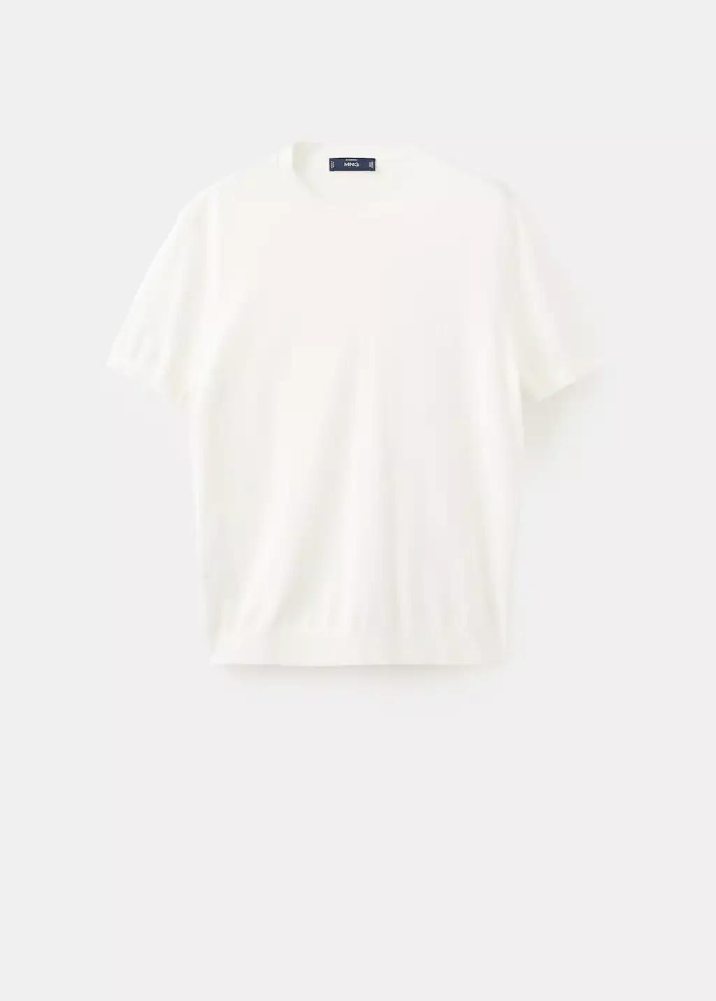 White Fine Jersey 100% Cotton T-Shirt, Natural White, large image number 7