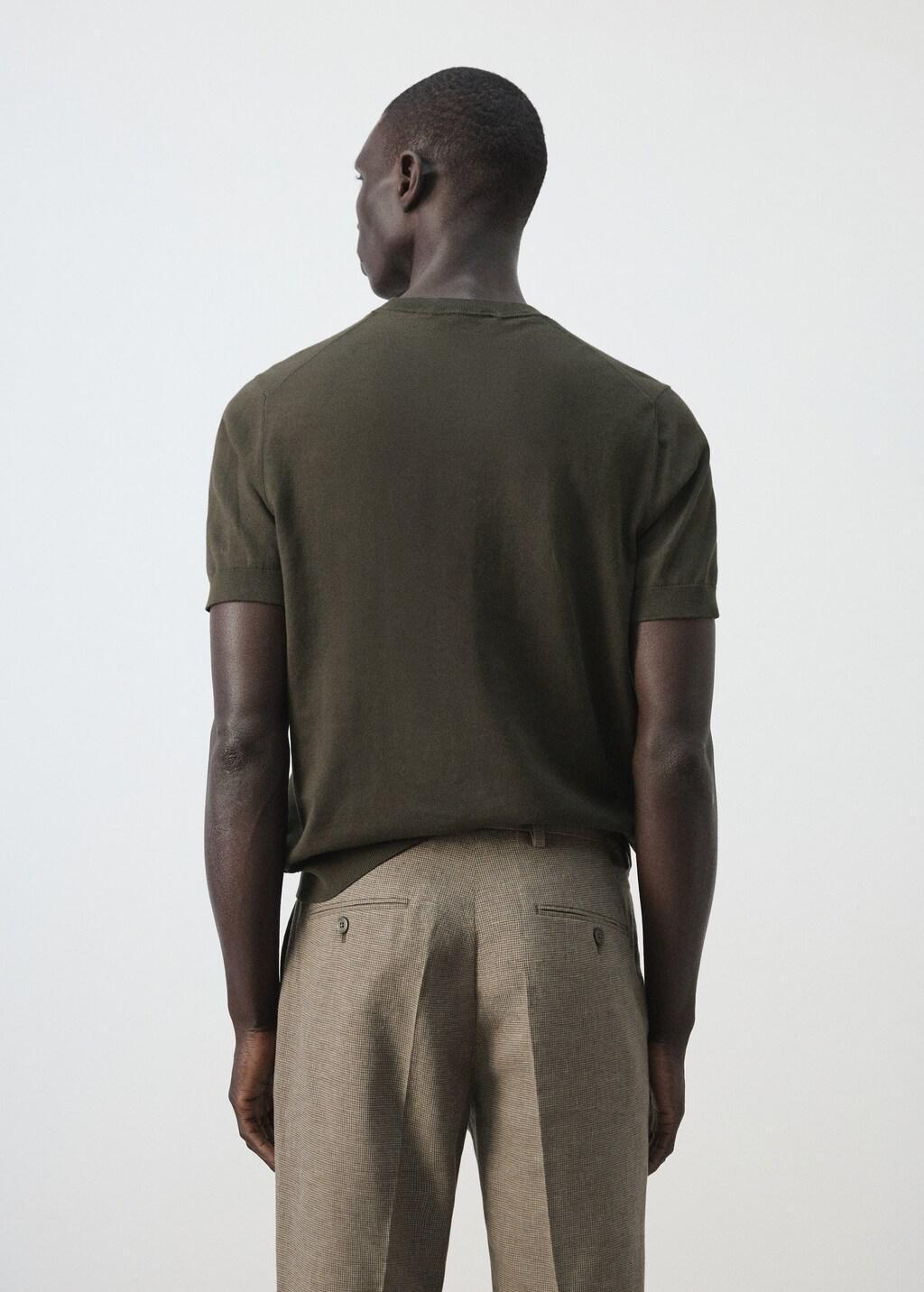 Brown Fine Jersey 100% Cotton T-Shirt, Dark Brown, large image number 2