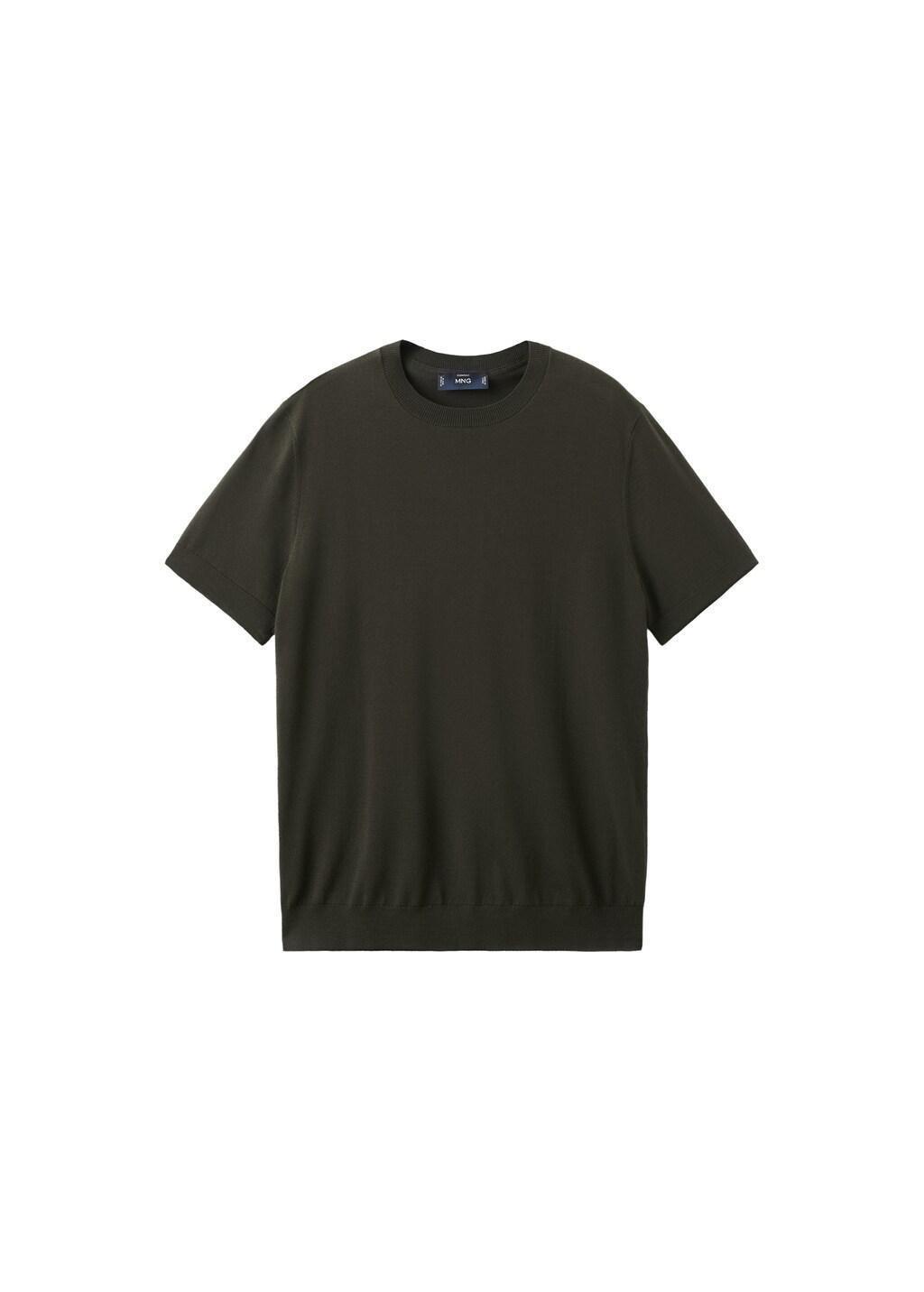 Brown Fine Jersey 100% Cotton T-Shirt, Dark Brown, large image number 6