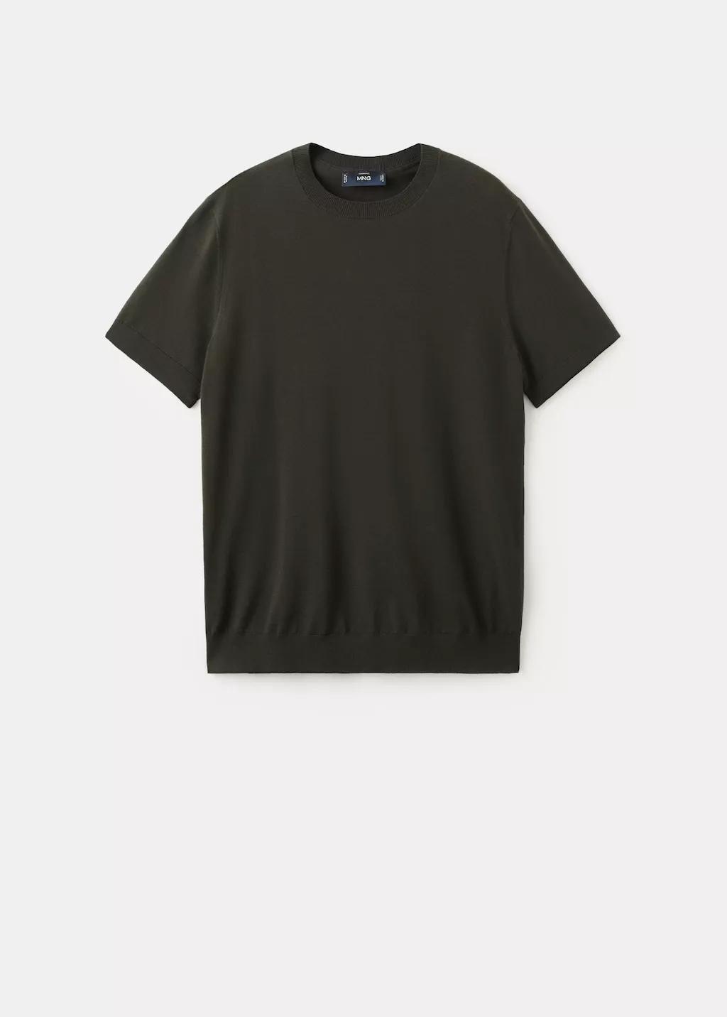 Brown Fine Jersey 100% Cotton T-Shirt, Dark Brown, large image number 7