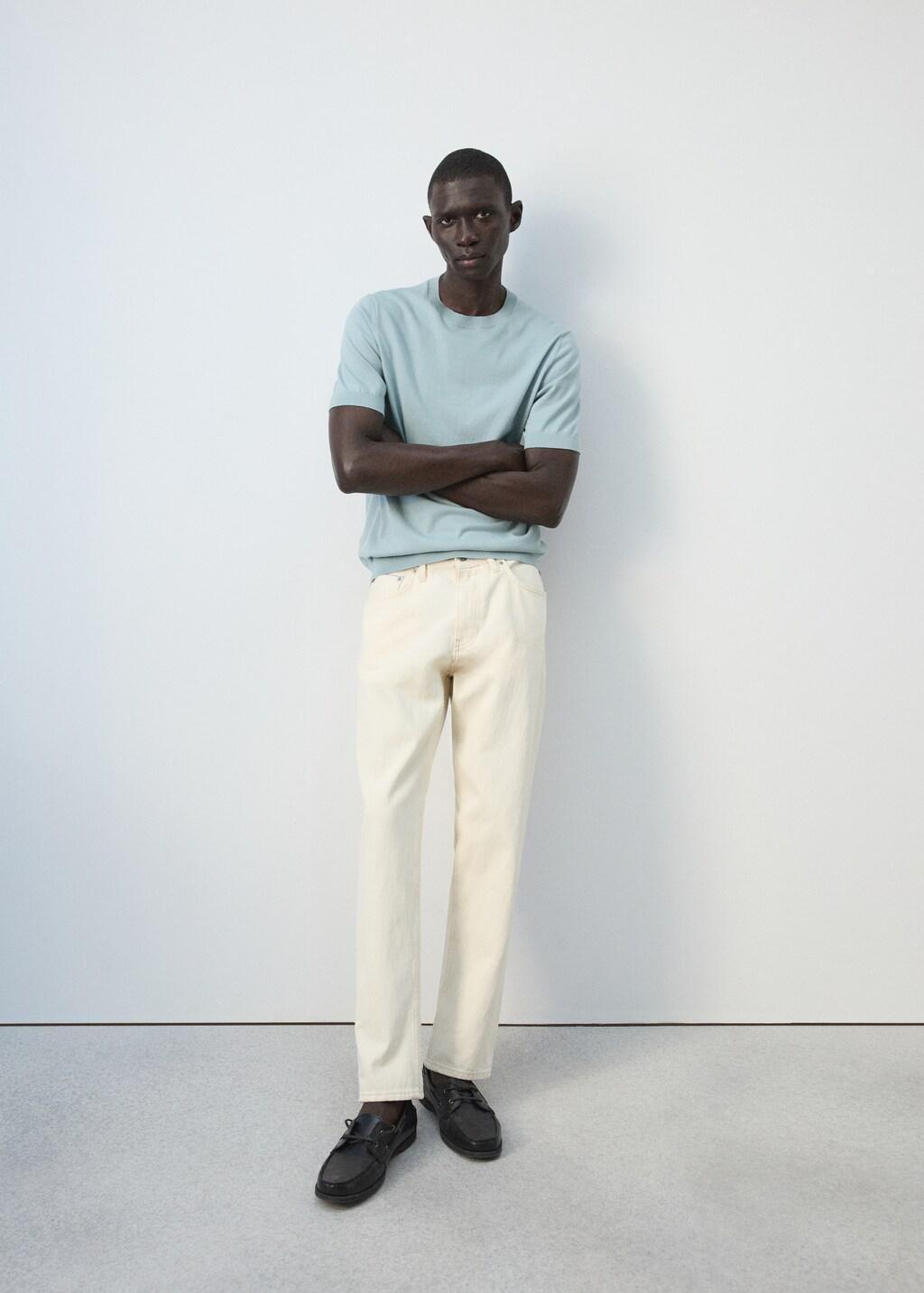 Turquoise Fine Jersey 100% Cotton T-Shirt, Turquoise - Aqua, large image number 6