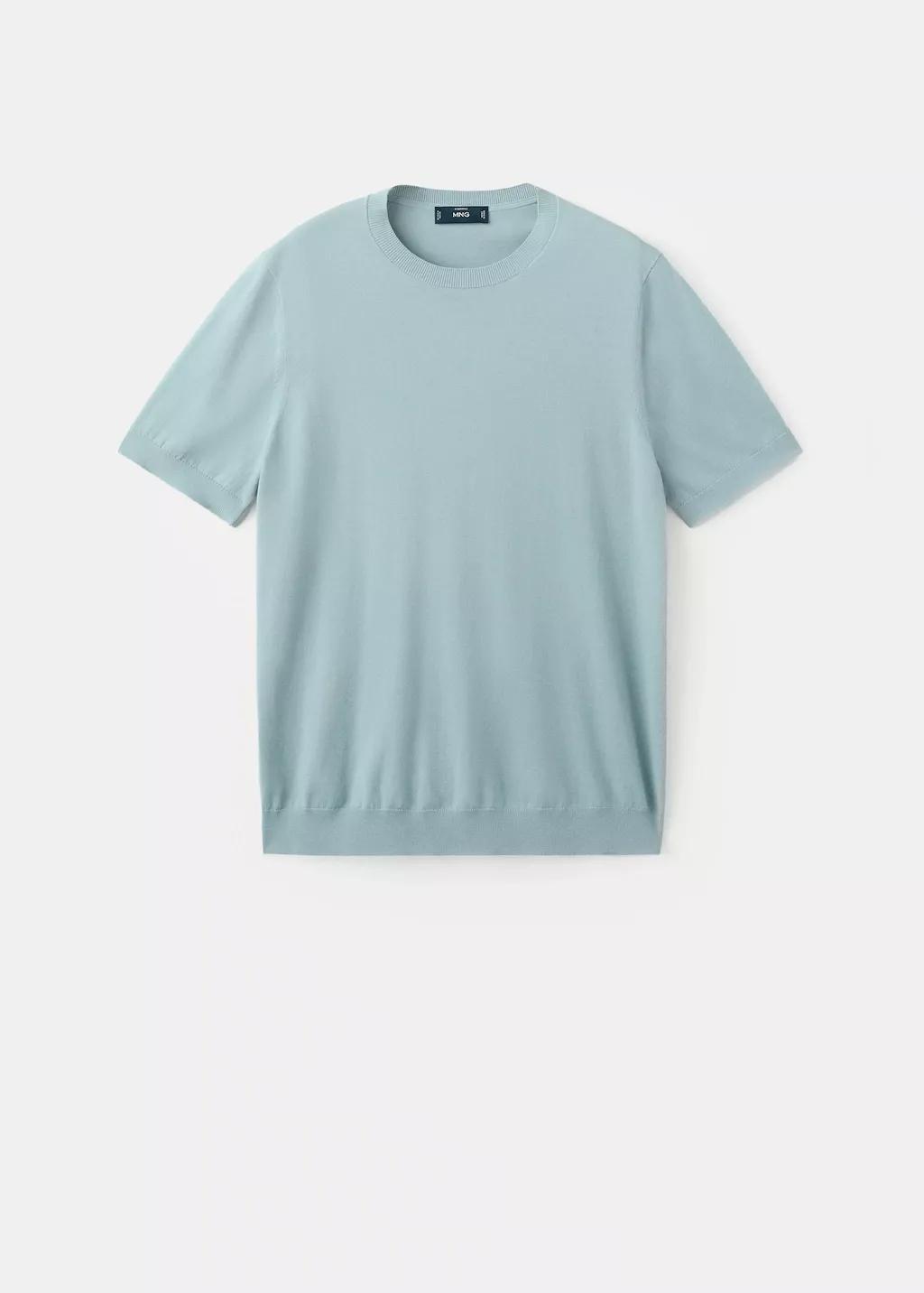 Turquoise Fine Jersey 100% Cotton T-Shirt, Turquoise - Aqua, large image number 8