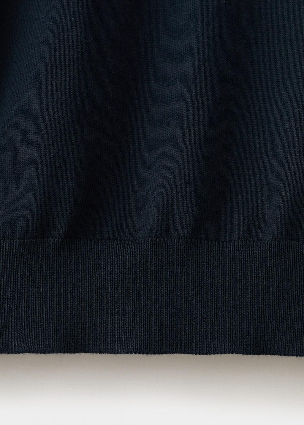 Blue Fine Jersey 100% Cotton T-Shirt, Dark Blue, large image number 5