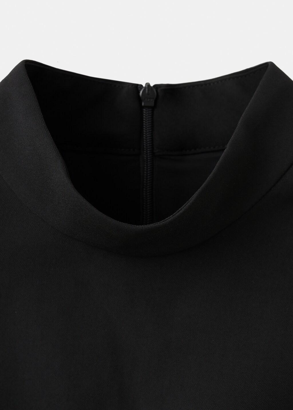 Black Dress With Metal Embellishment And Cut-Out, Black, large image number 5