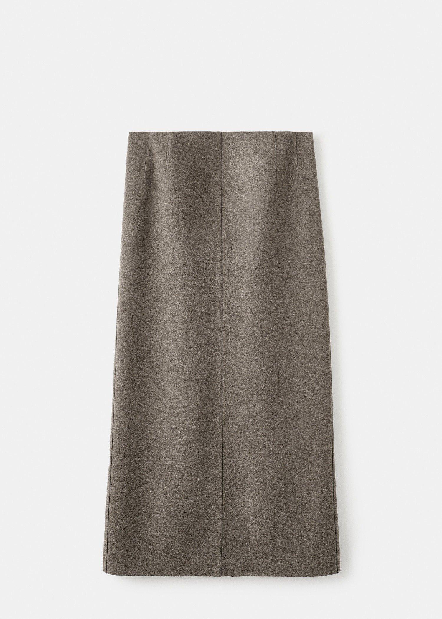 Brown Opening Pencil Skirt, Medium Brown, large image number 8