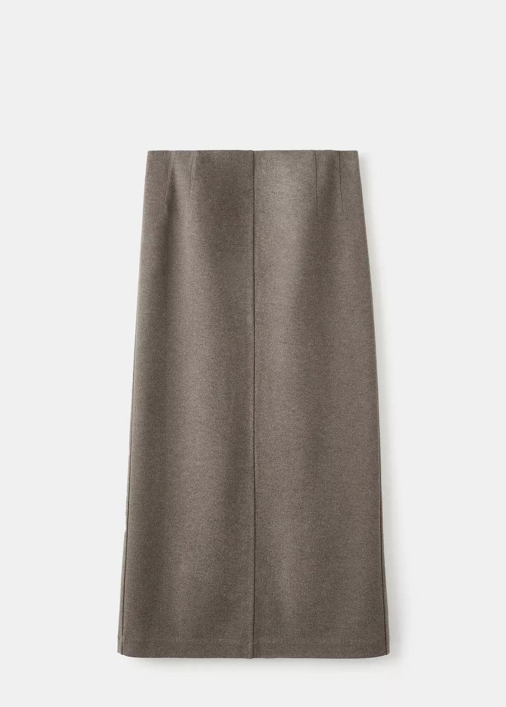 Brown Opening Pencil Skirt, Medium Brown, large image number 12