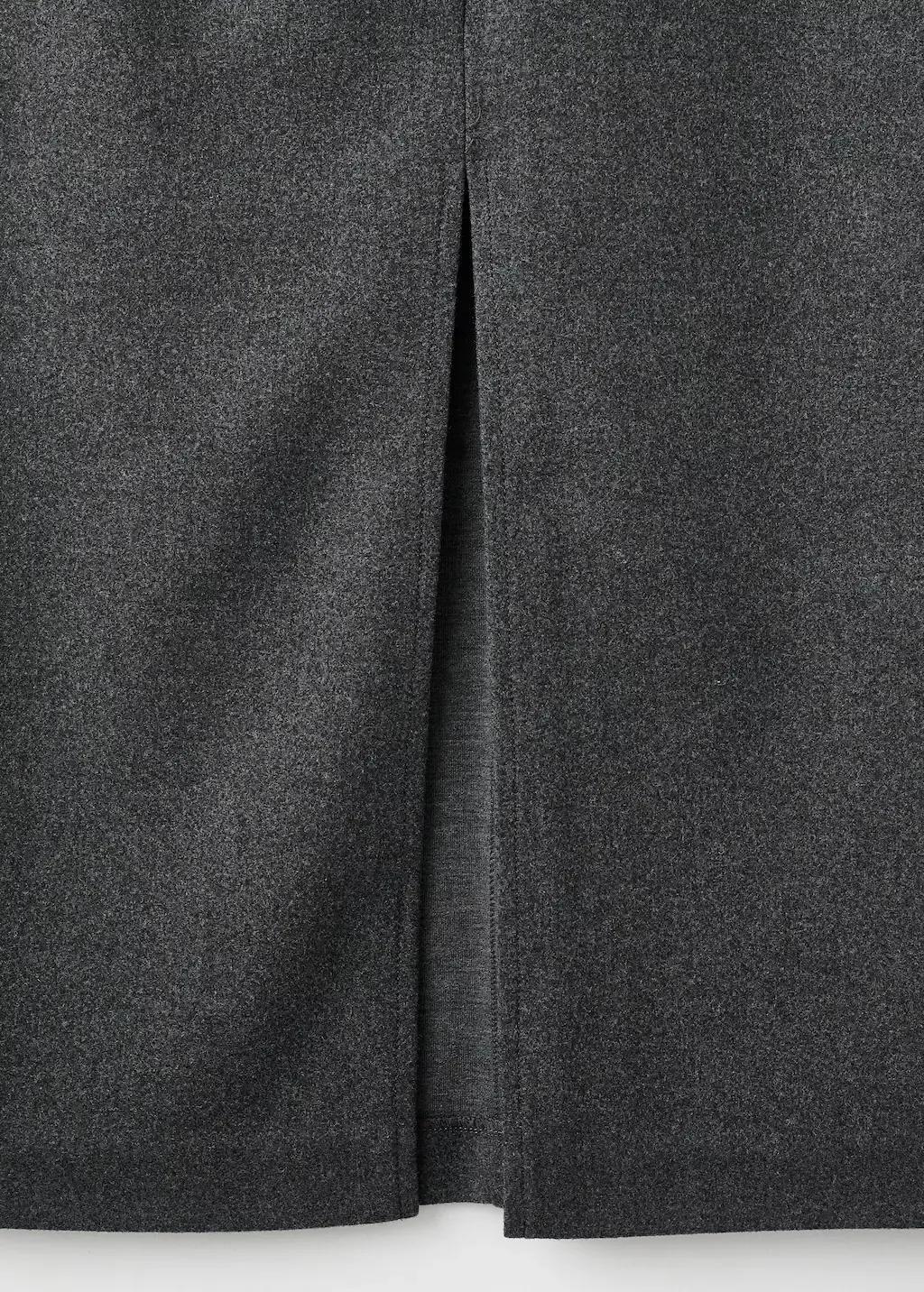 Grey Opening Pencil Skirt, Dark Grey, large image number 10