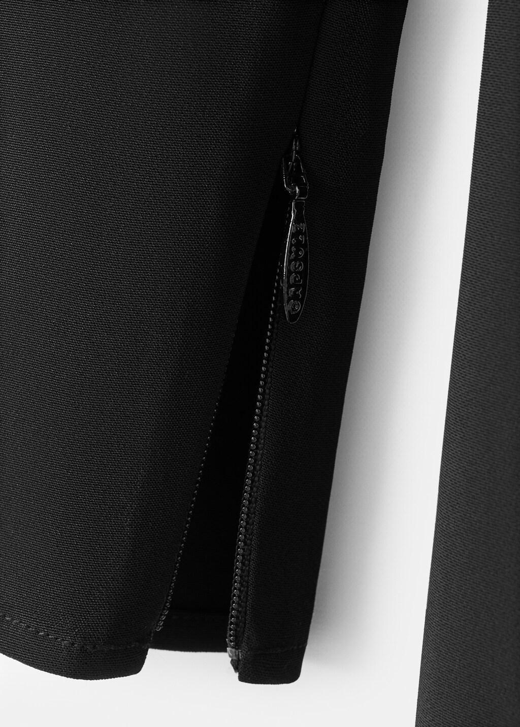 Black Asymmetrical Open-Back Dress, Black, medium