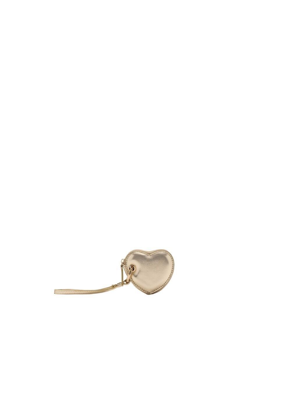 Gold Wallet With Heart Keychain, Gold, large image number 2