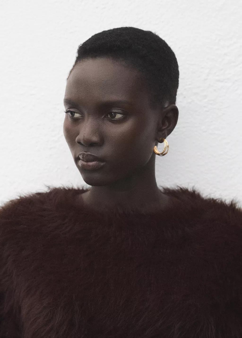 Brown Faux-Fur Sweater, 0201_30, large image number 4