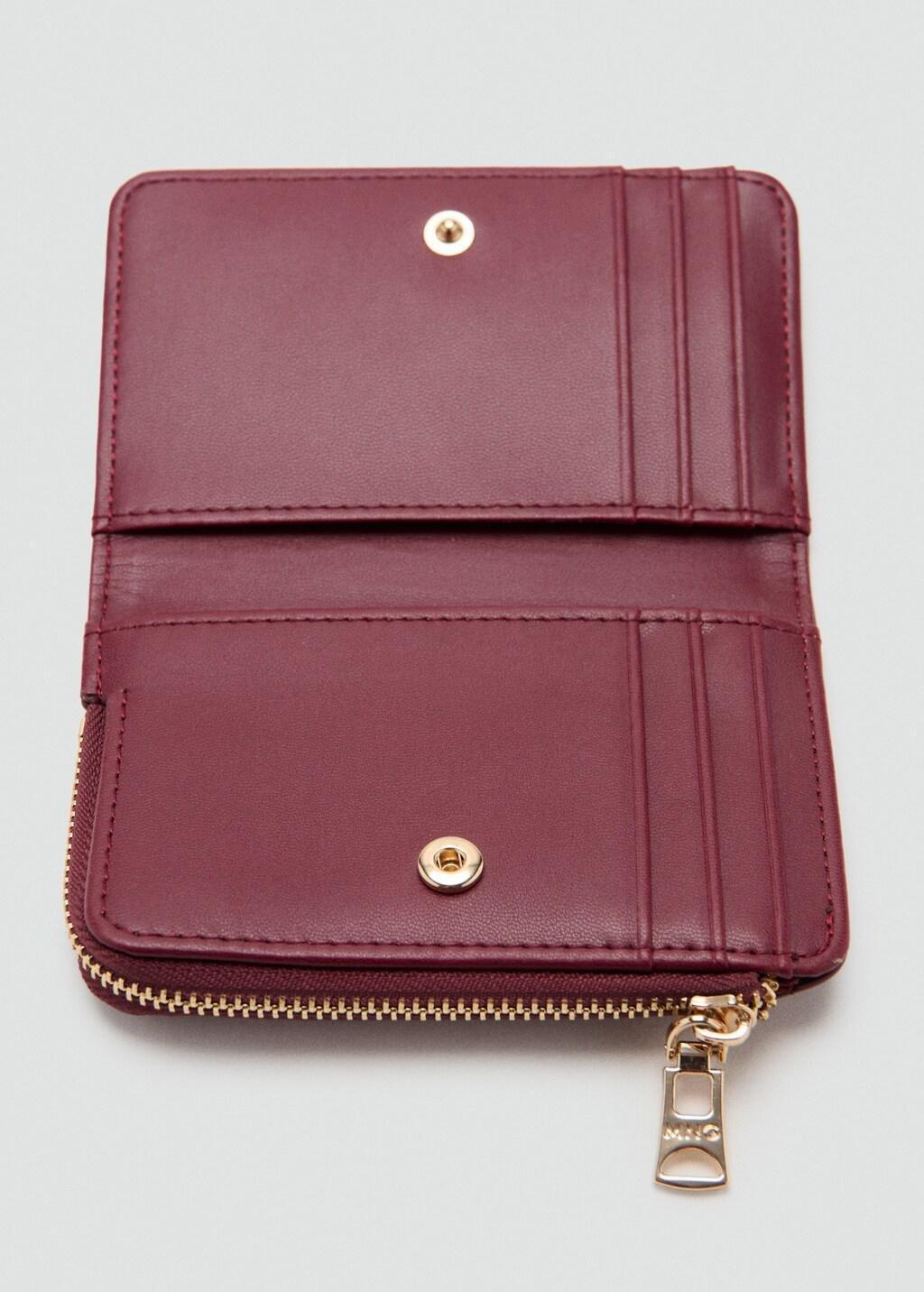 Red Safiano-Effect Wallet With Flap, 0201_78, large image number 1