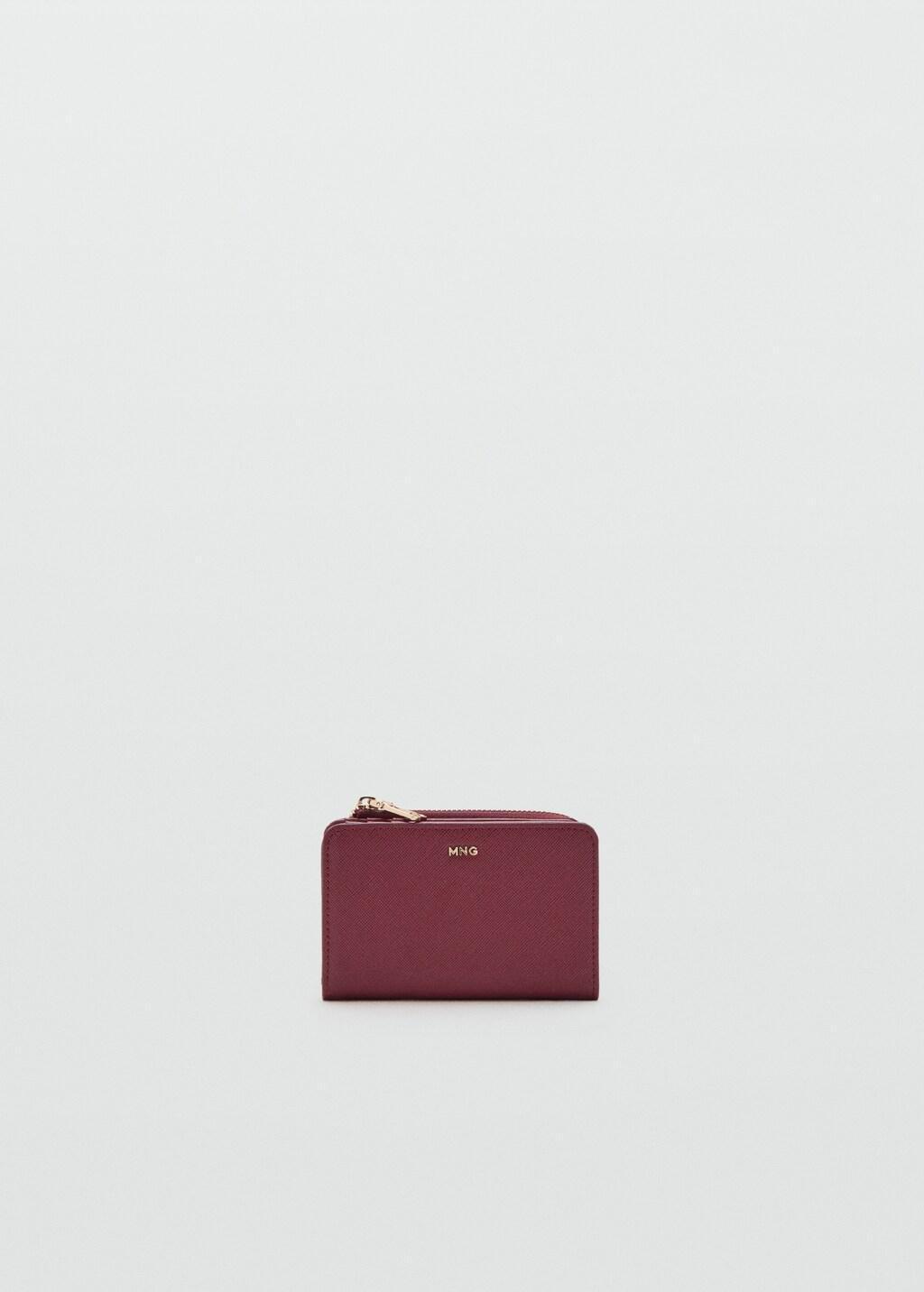 Red Safiano-Effect Wallet With Flap, 0201_78, large image number 3