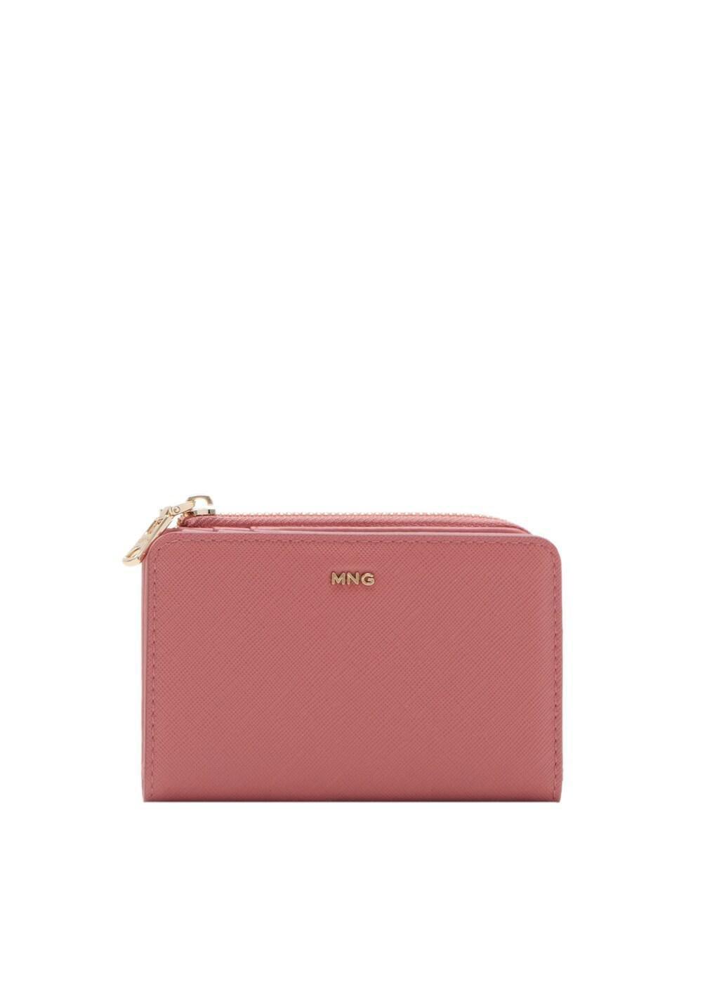 Pink Safiano-Effect Wallet With Flap, Pink, large image number 2