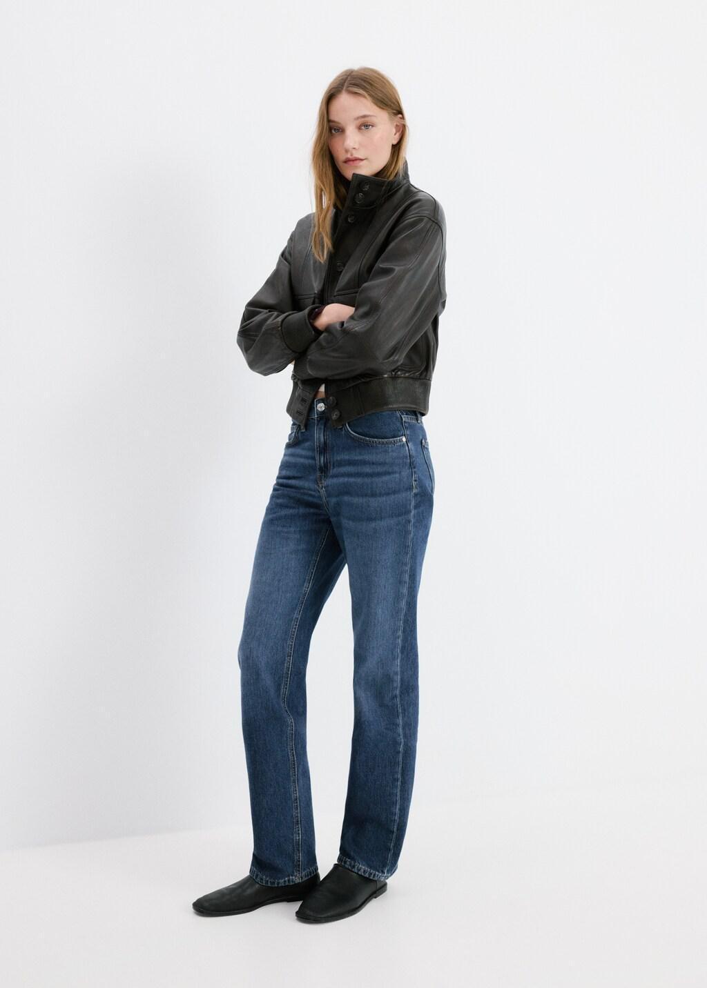 Blue Matilda High-Rise Straight Jeans, 0201_TO, large image number 0