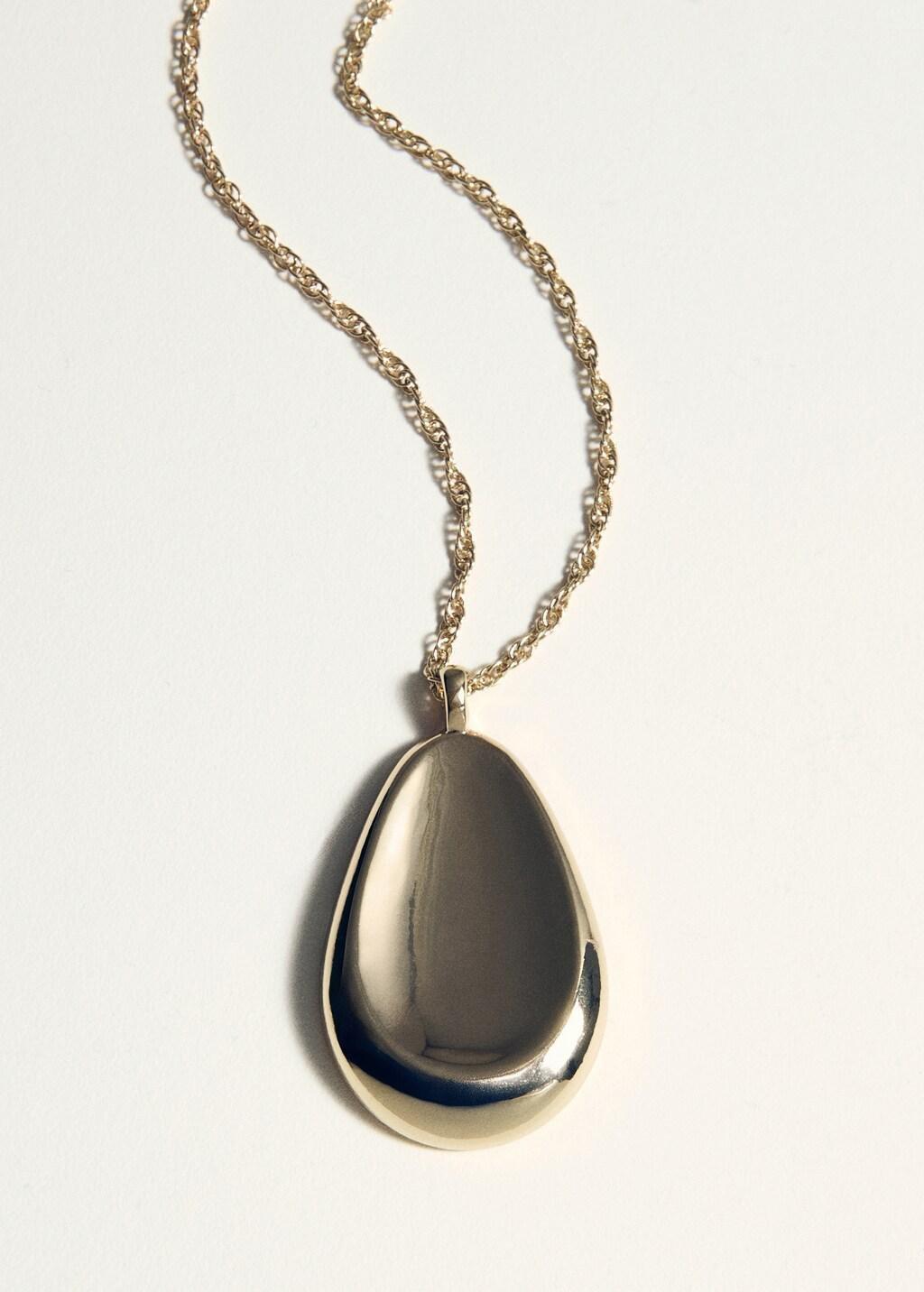 Gold Drop Pendant Necklace, Gold, large image number 3