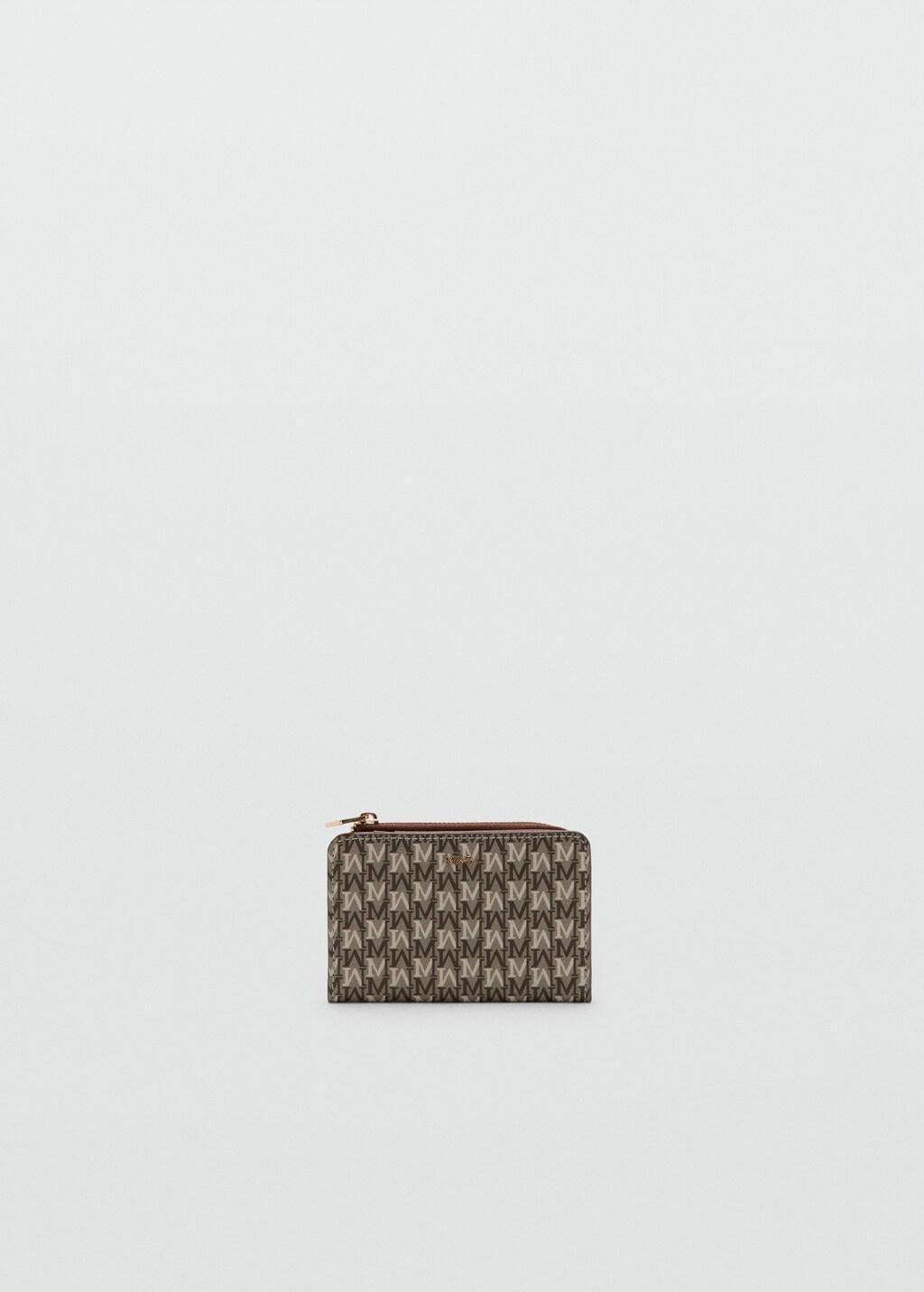 Brown Small Wallet With Logo Print, 0201_CU, large image number 3