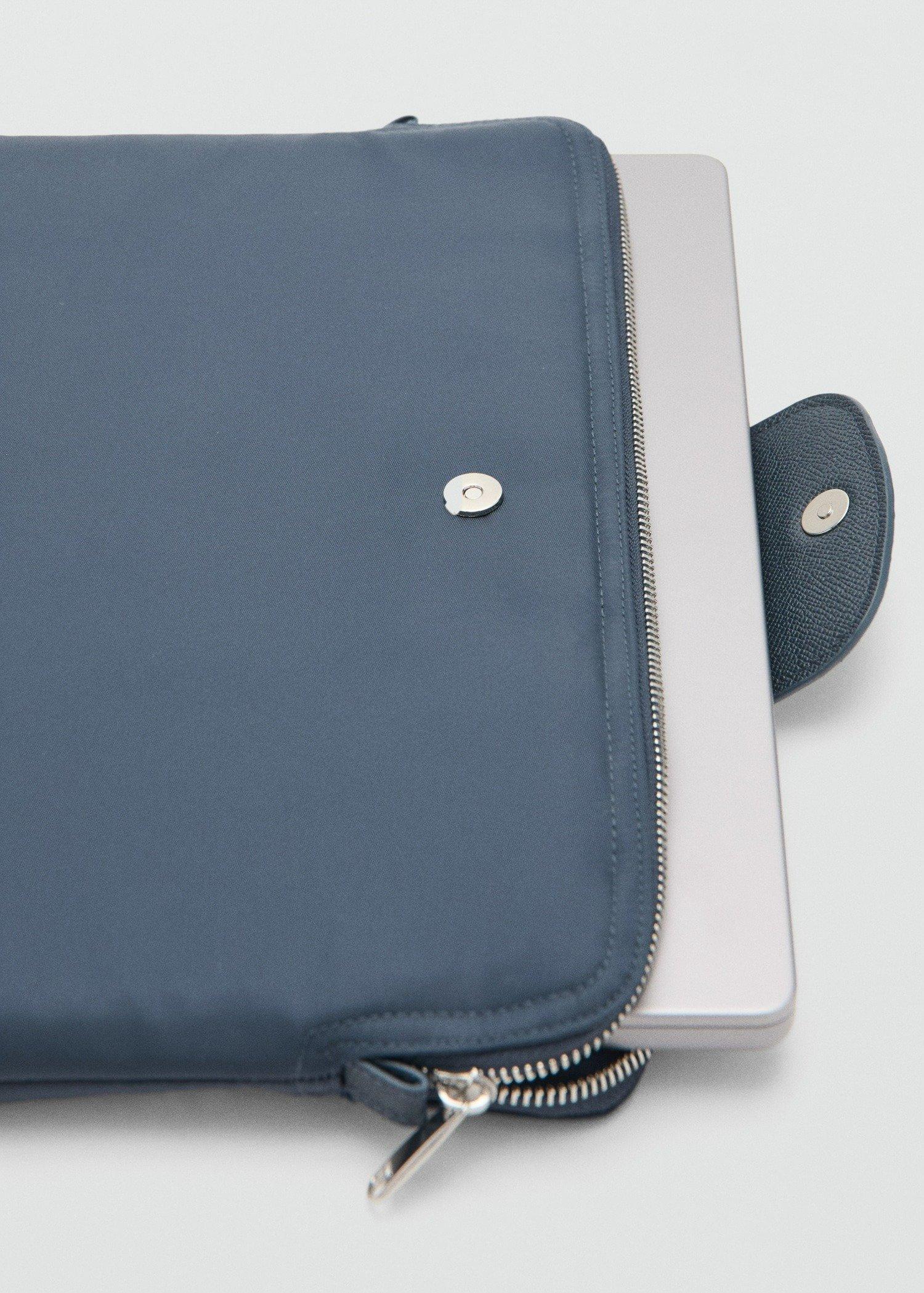 Navy Nylon Laptop Sleeve, Navy, large image number 3