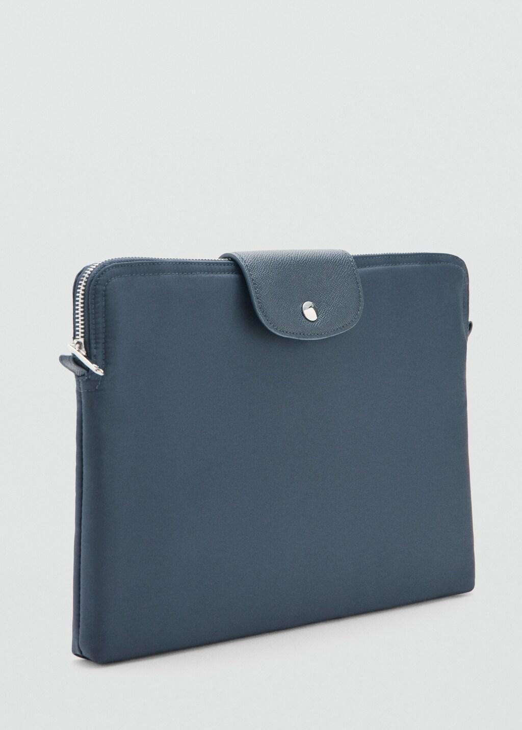 Navy Nylon Laptop Sleeve, Navy, large image number 4
