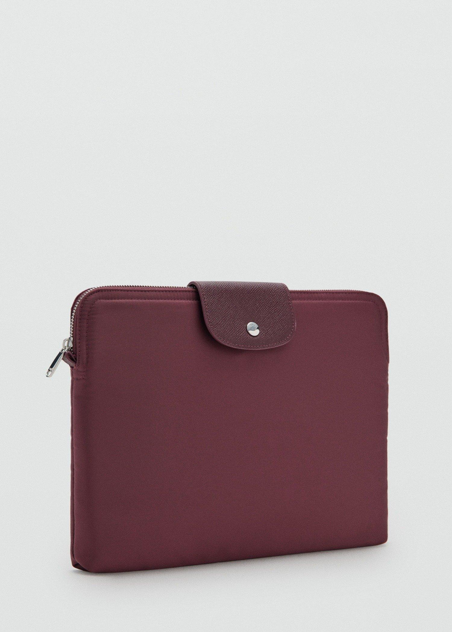 Burgundy Nylon Case With Zip, Dark Red, medium
