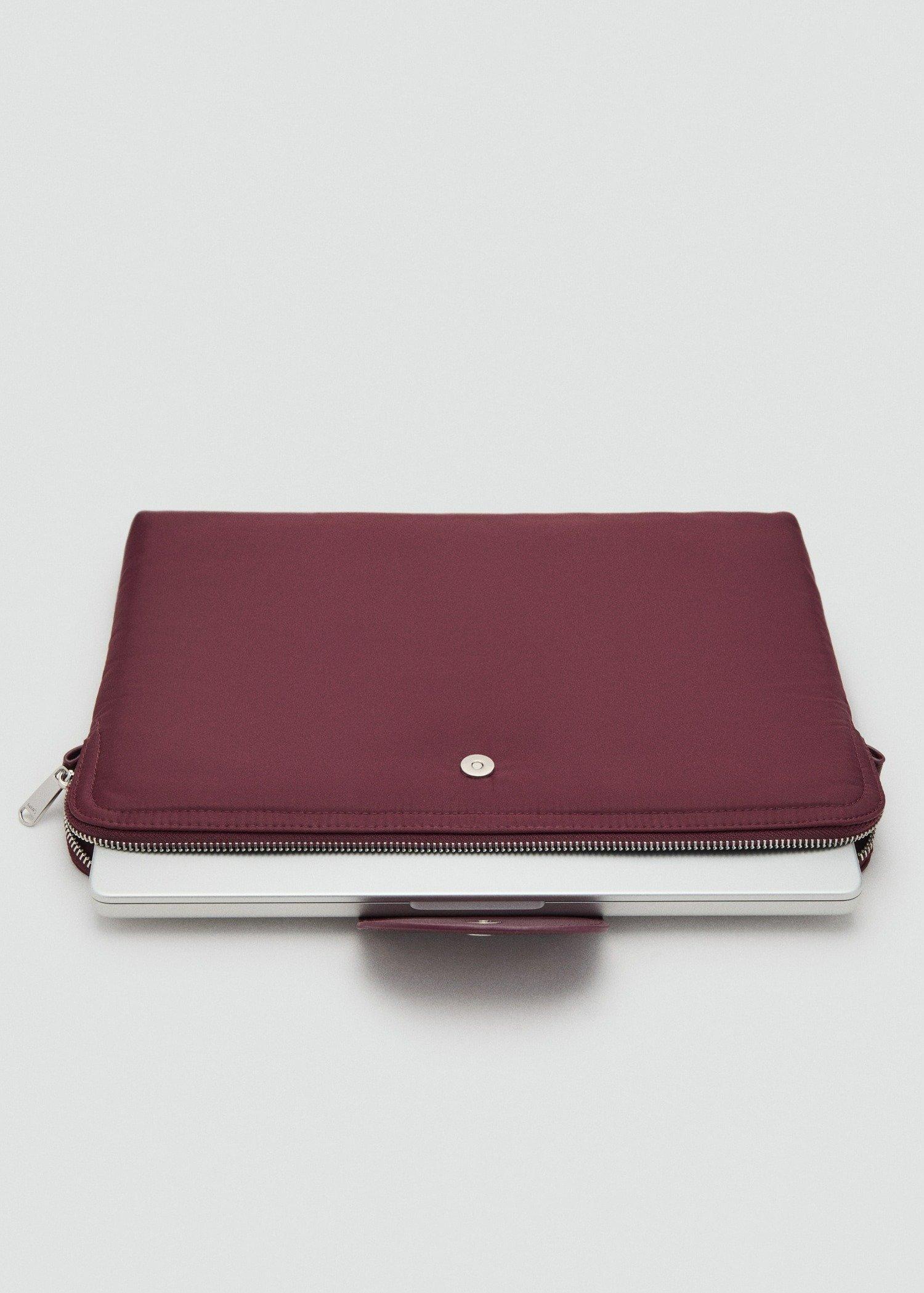 Burgundy Nylon Case With Zip, Dark Red, large image number 2