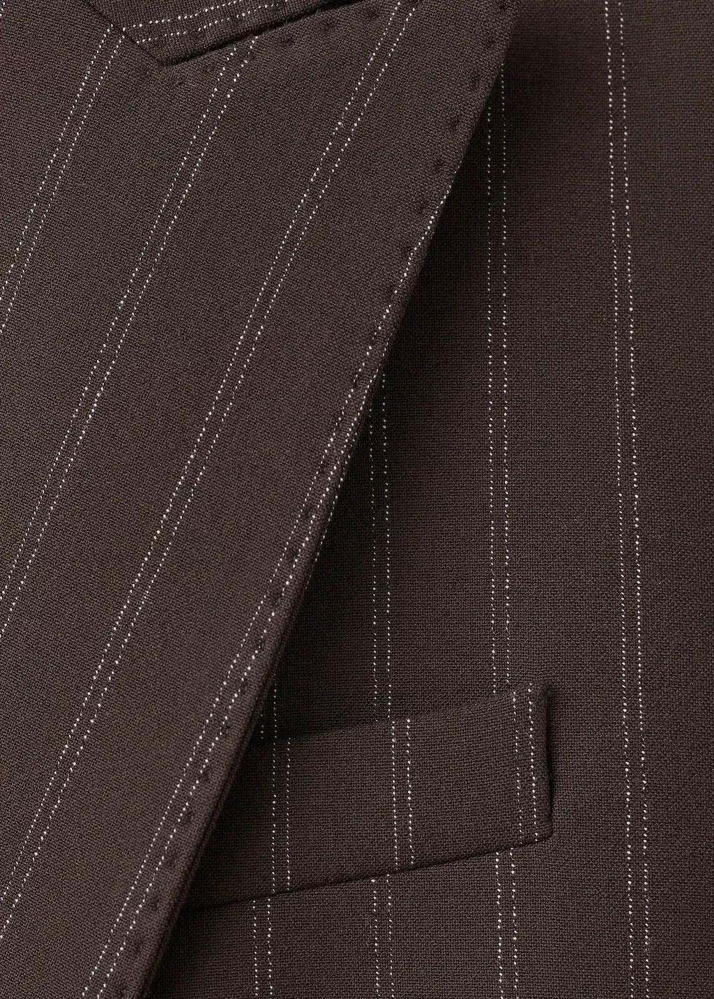 BROWN Double-breasted pinstripe suit jacket, 0201_30, large image number 3