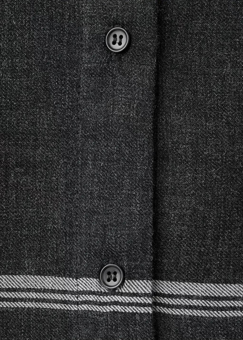 Black Check Blouse With Foulard Collar, Black, large image number 5