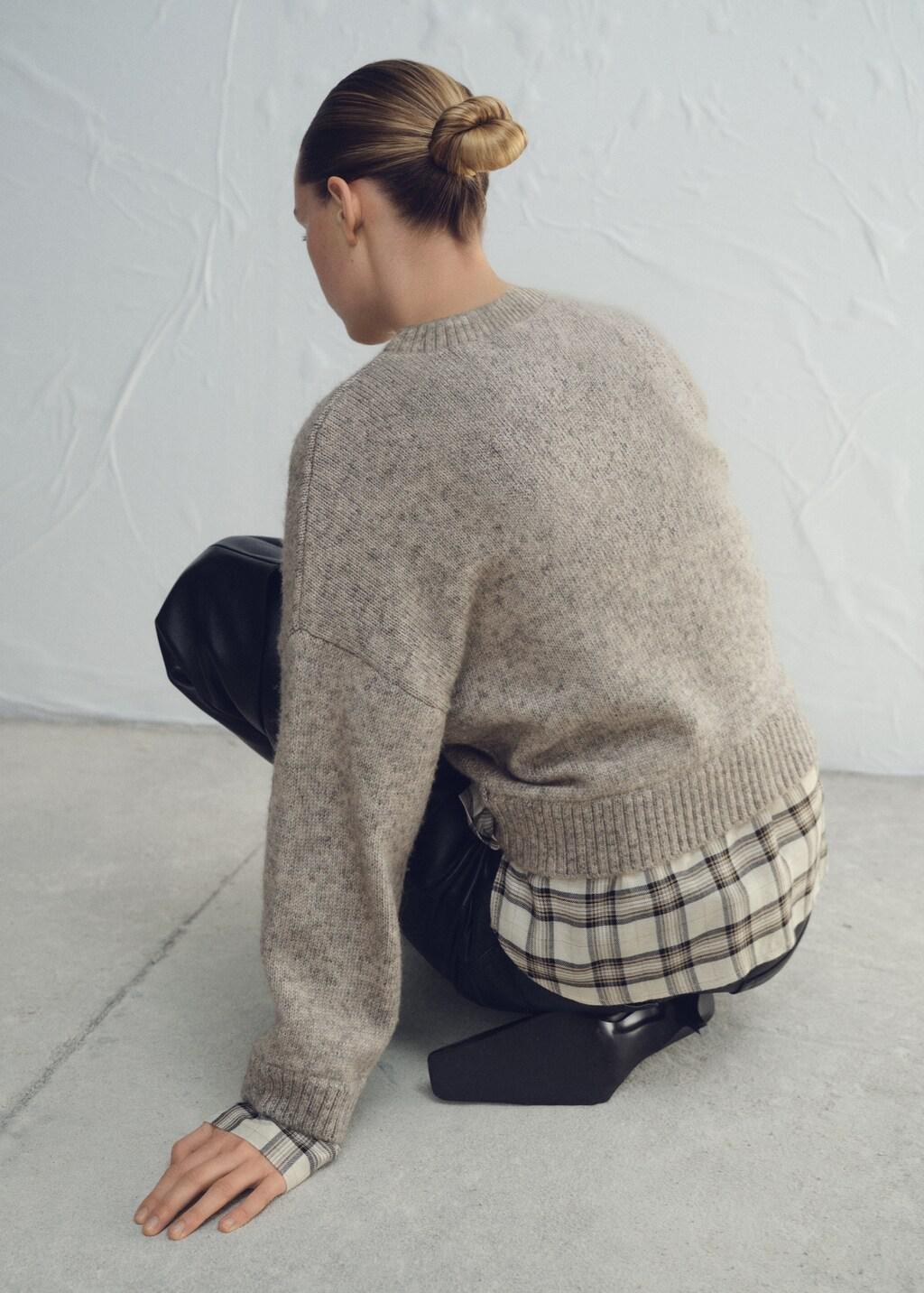 Brown Combined Hooded Sweater, Medium Brown, large image number 2