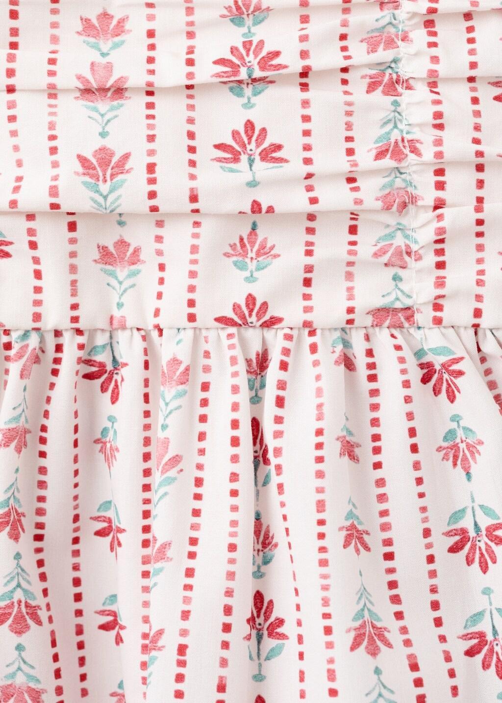 Red Ruched Floral Skirt, Kids Girls, Red, large image number 3