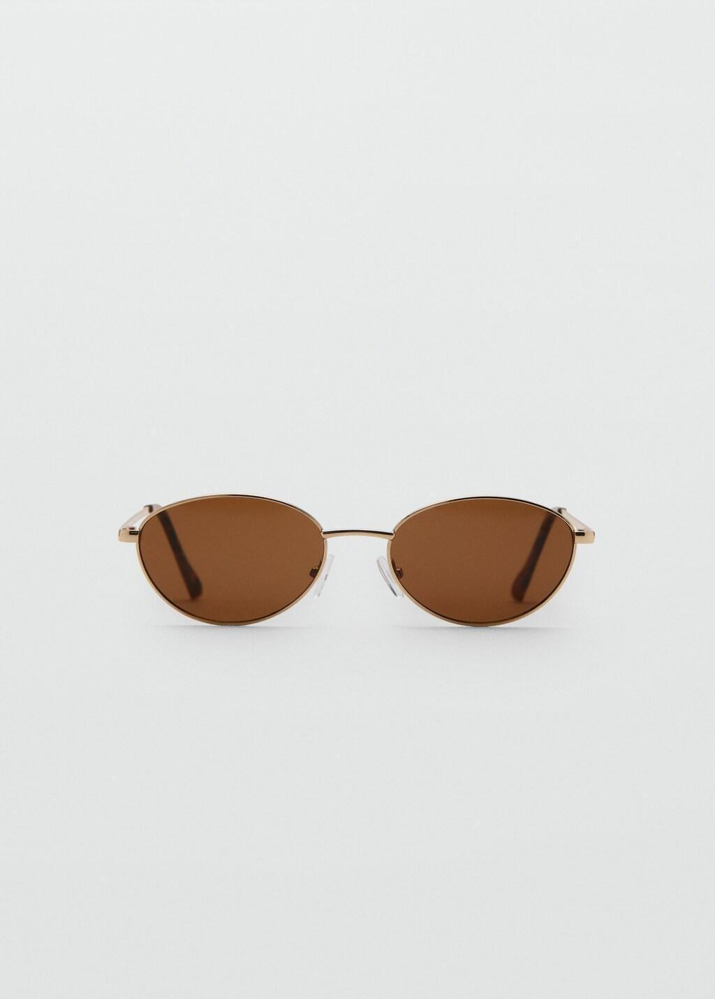 Gold Metallic Frame Sunglasses, Gold, large image number 4