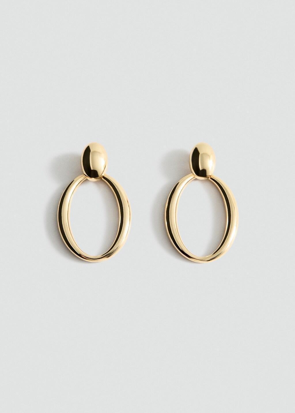 Gold Hoop Earrings, Gold, large image number 3