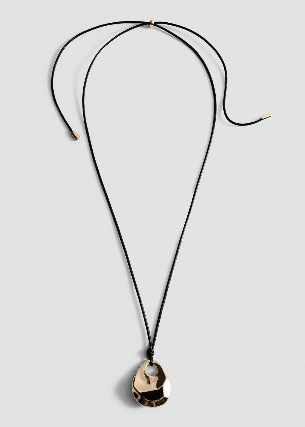 Gold Metal Pendant Necklace, Gold, large image number 3