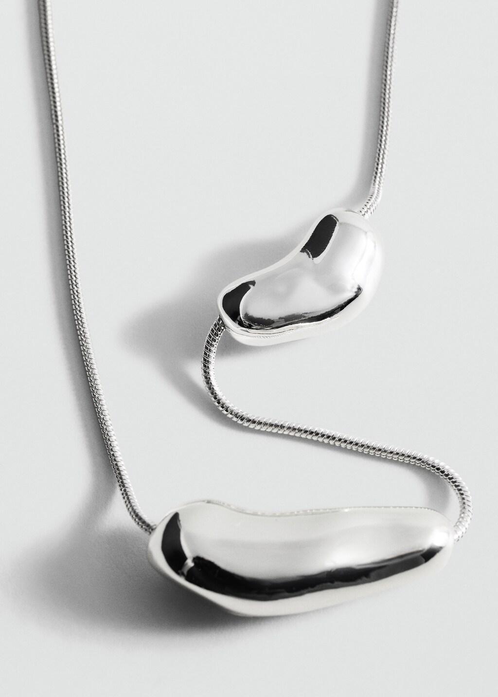 Silver Necklace With Irregular Metal Pieces, 0201_PL, large image number 0