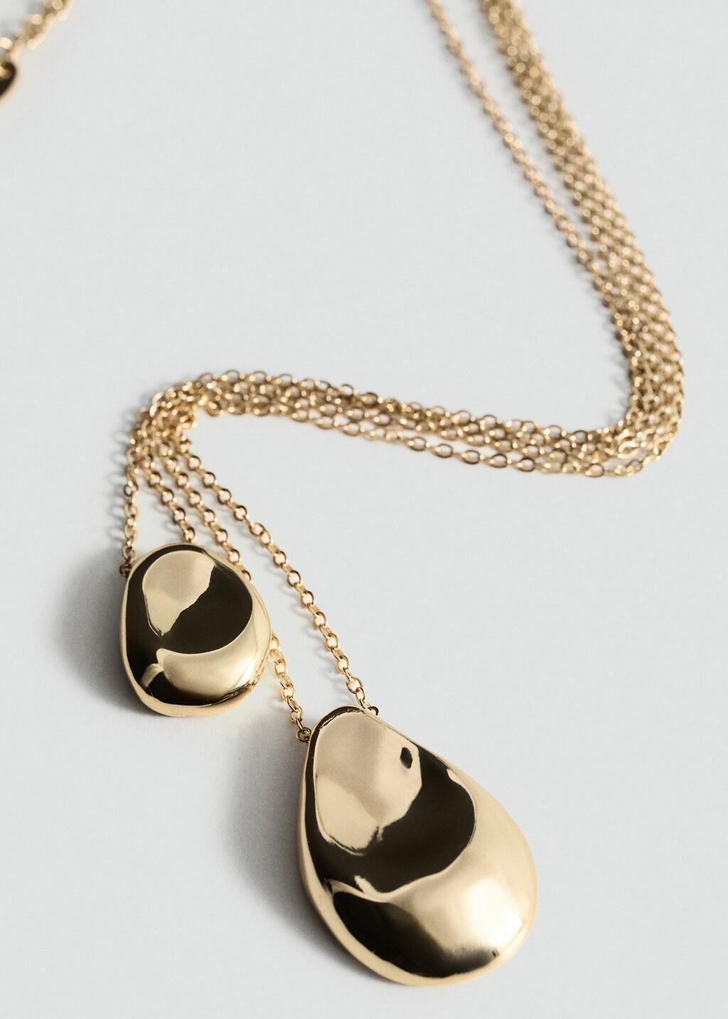 Gold Double-Drop Pendant Necklace, Gold, large image number 0