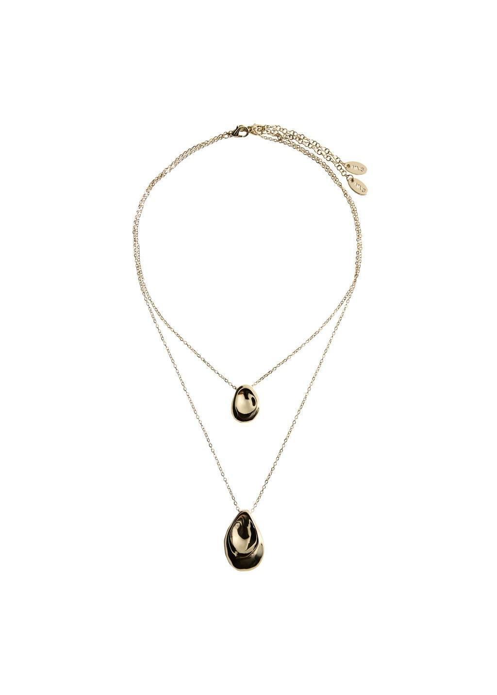 Gold Double-Drop Pendant Necklace, Gold, large image number 1