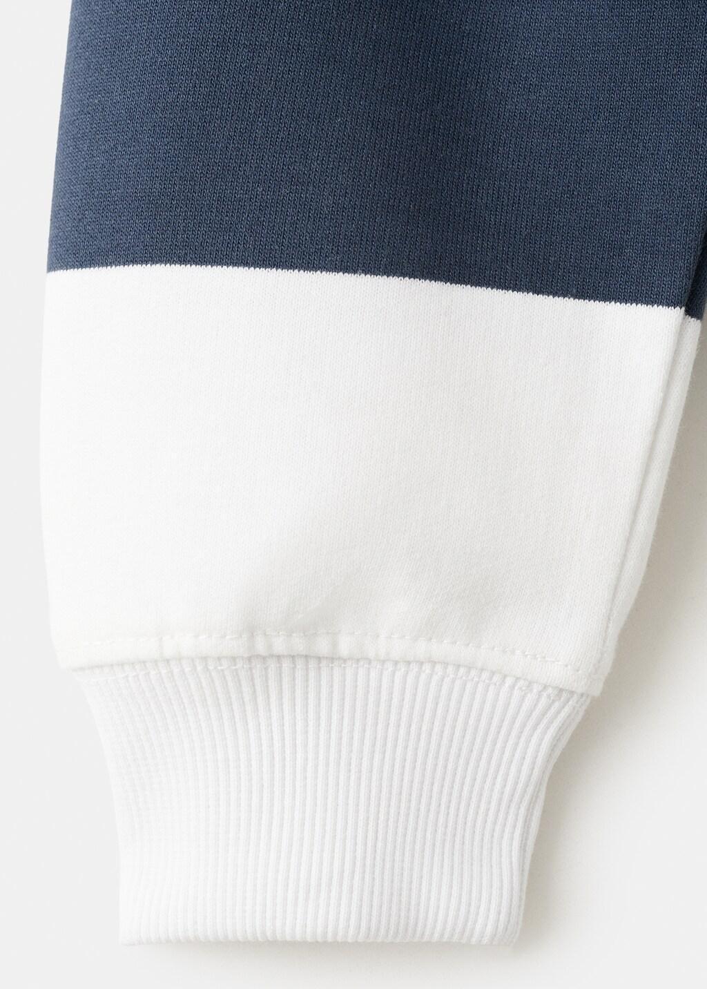 Navy 100% Cotton Striped Sweatshirt, Kids Boy, Navy, large image number 0