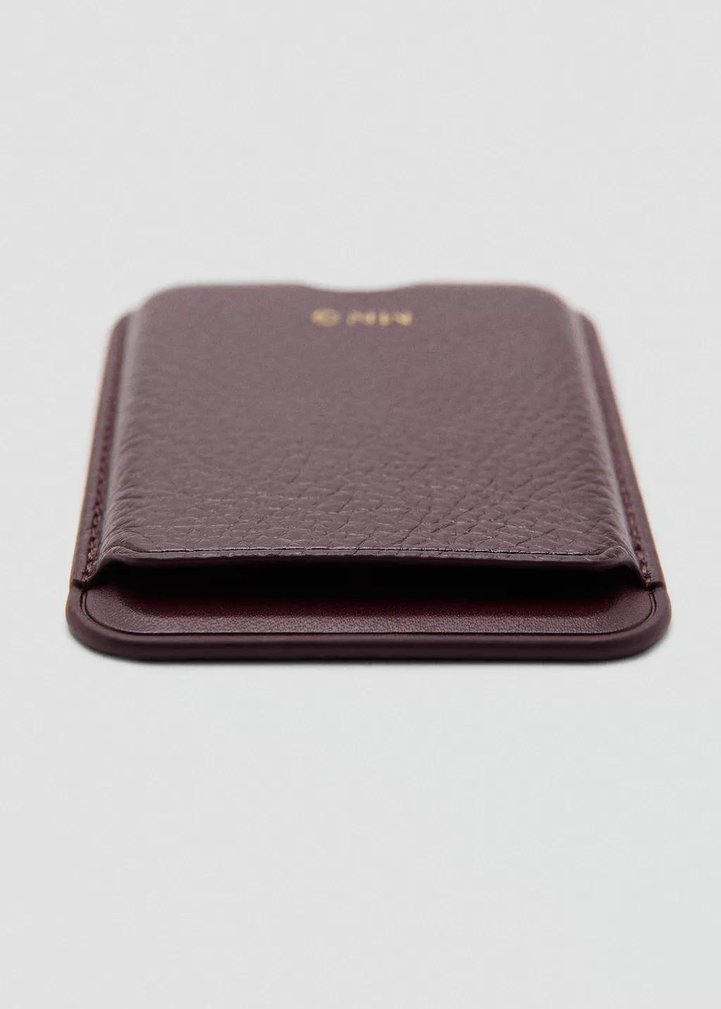 Red Magnetic Card Holder, Dark Red, medium