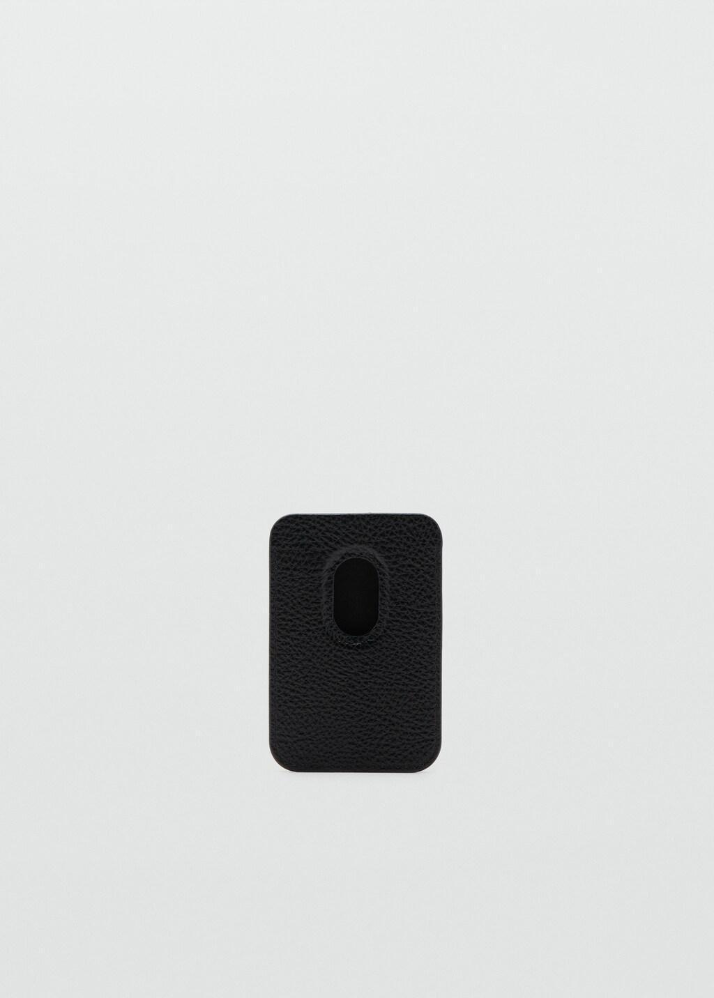 Black Magnetic Card Holder, Black, large image number 0