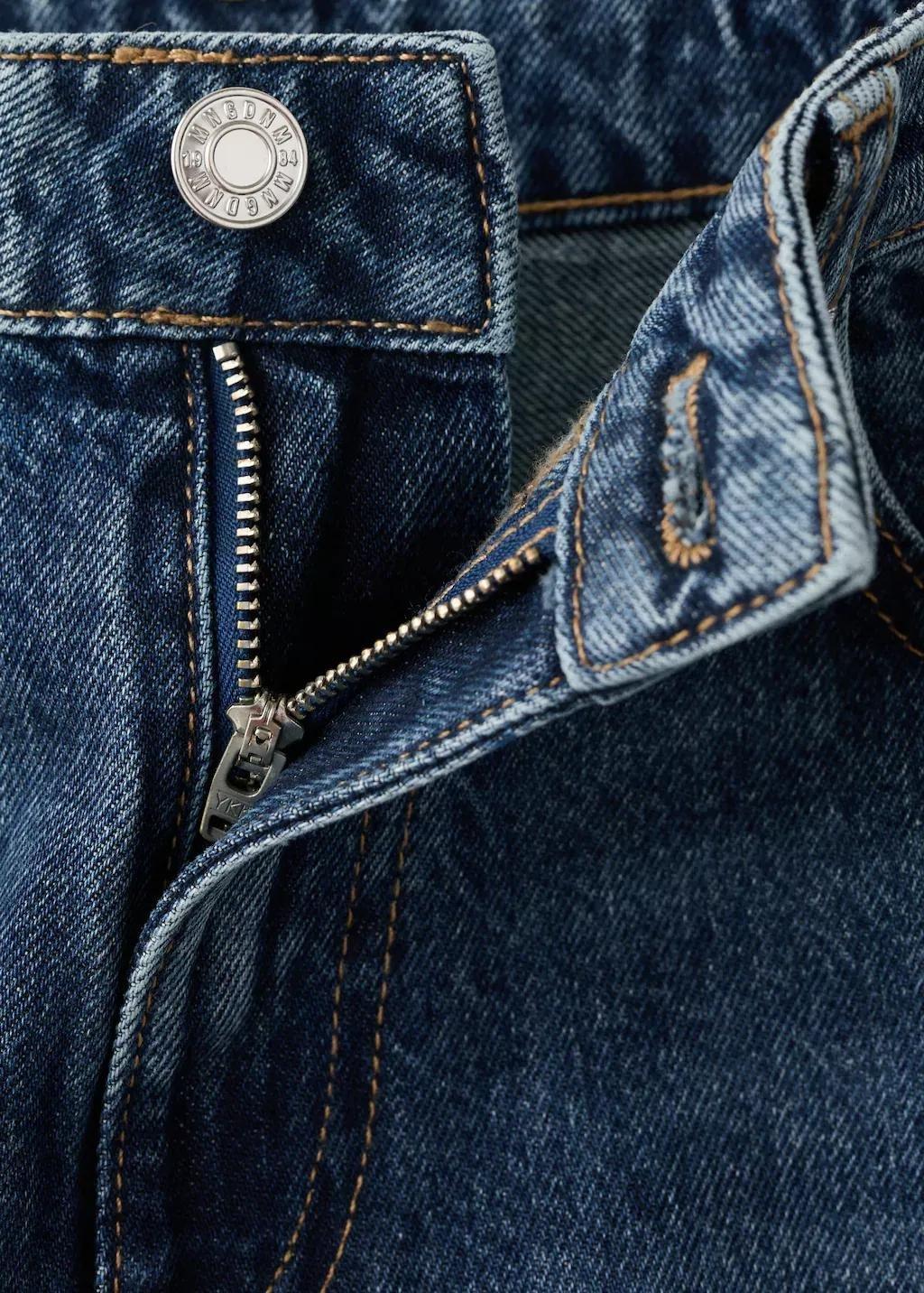 Blue Straight Low-Waist Jeans, Open Blue, large image number 1