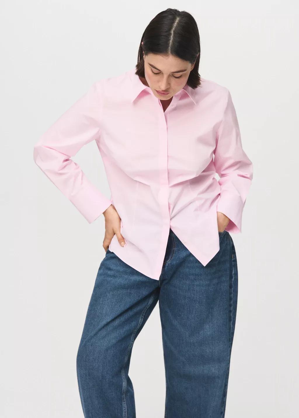 Blue Straight Low-Waist Jeans, Open Blue, large image number 6