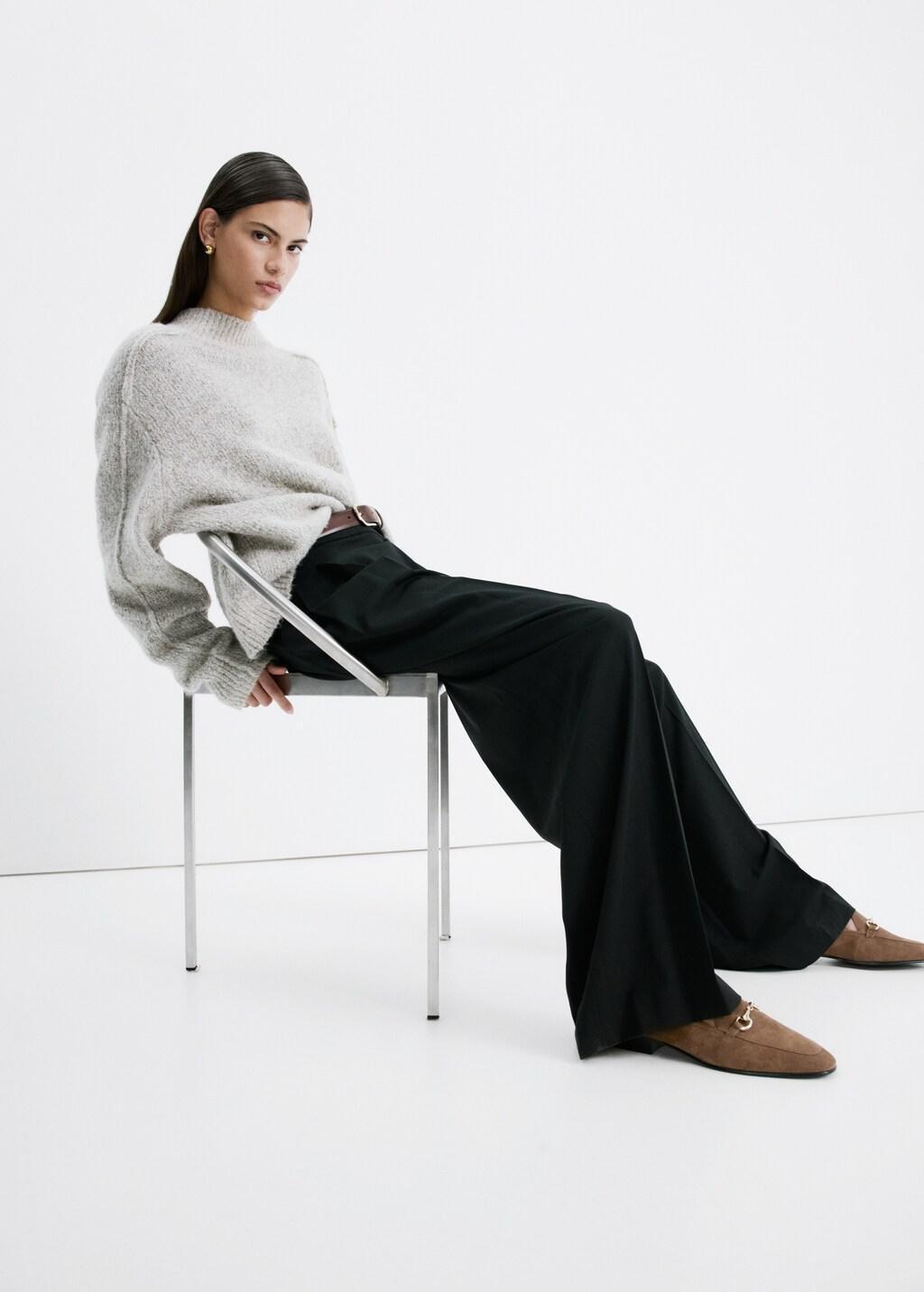 Brown Buckle Leather Moccasins, Light Pastel Brown, large image number 0