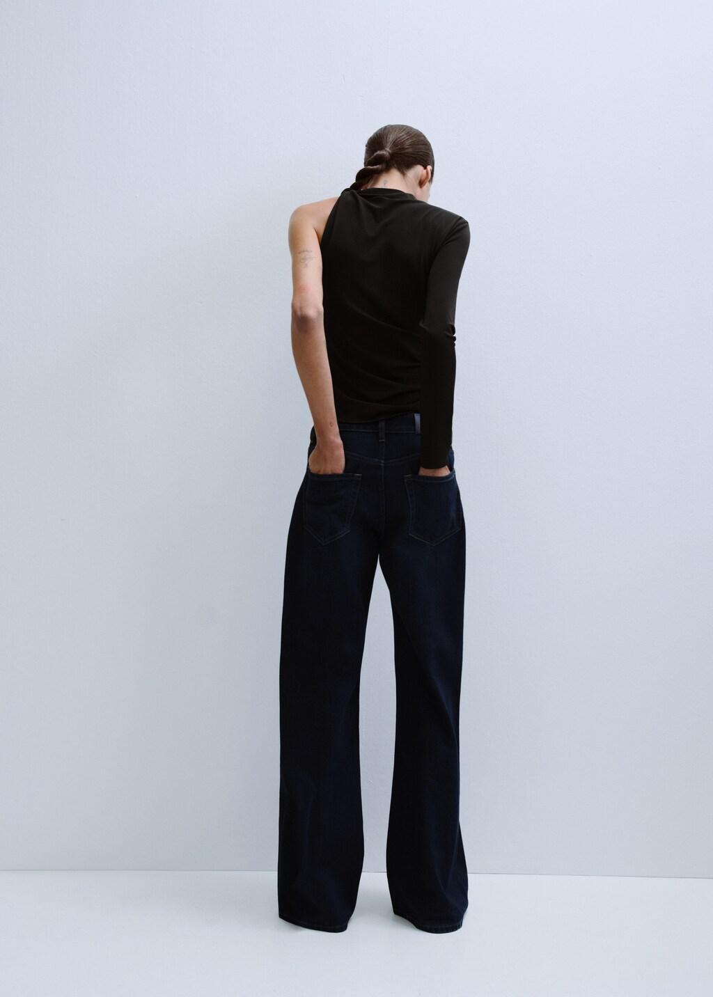 Blue Mid-Rise Flared Jeans, 0201_DO, large image number 2