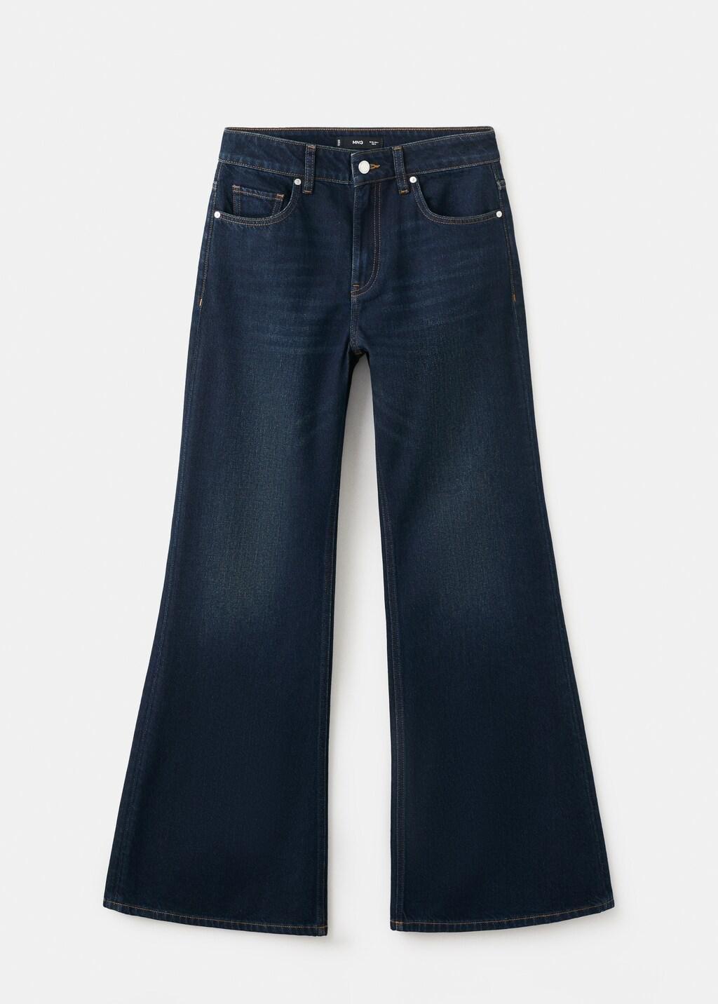 Blue Mid-Rise Flared Jeans, 0201_DO, large image number 7